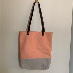 NWOT - Pink/oatmeal Tote